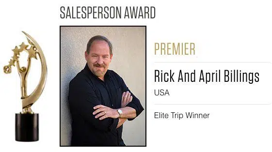 Rick Billings 2016 Salesperson Award
